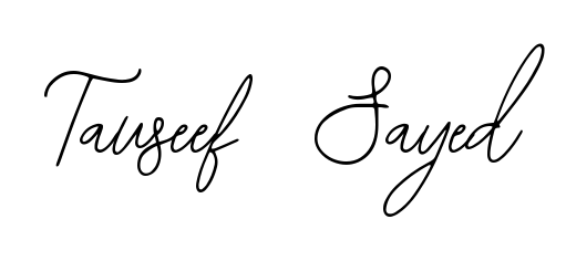 A classic penmanship look for Tauseef  Sayed. The Bearetta-2O07w font brings timeless elegance and confidence to every signed document. Tauseef  Sayed signature style 12 images and pictures png