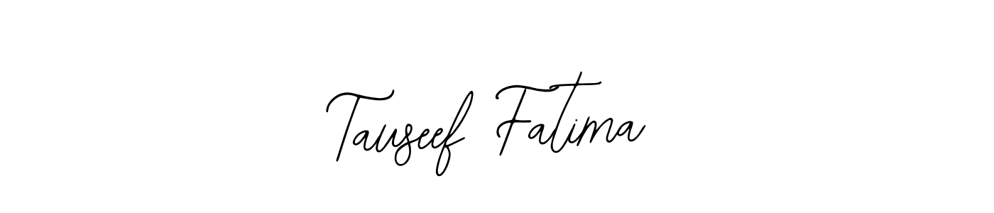 Design your own signature with our free online signature maker. With this signature software, you can create a handwritten (Bearetta-2O07w) signature for name Tauseef Fatima. Tauseef Fatima signature style 12 images and pictures png