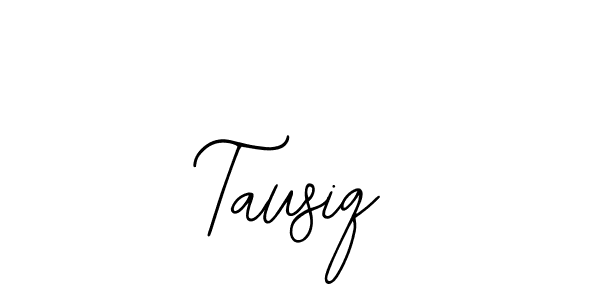 How to make Tausiq name signature. Use Bearetta-2O07w style for creating short signs online. This is the latest handwritten sign. Tausiq signature style 12 images and pictures png