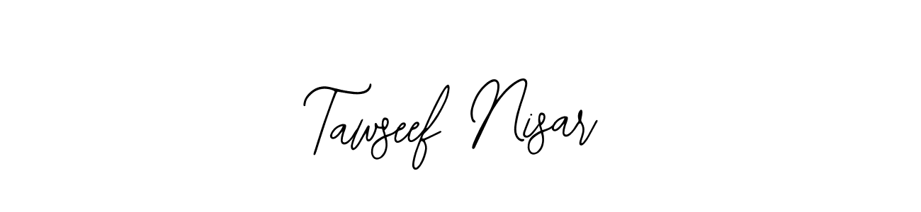 Also You can easily find your signature by using the search form. We will create Tawseef Nisar name handwritten signature images for you free of cost using Bearetta-2O07w sign style. Tawseef Nisar signature style 12 images and pictures png