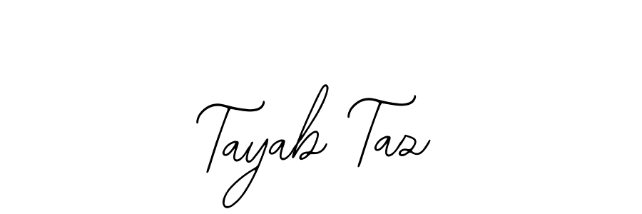 The best way (Bearetta-2O07w) to make a short signature is to pick only two or three words in your name. The name Tayab Taz include a total of six letters. For converting this name. Tayab Taz signature style 12 images and pictures png