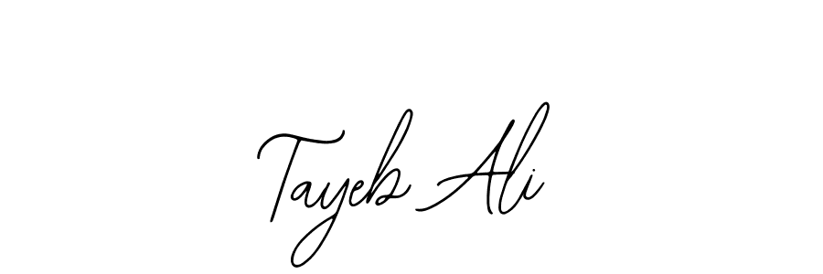 The best way (Bearetta-2O07w) to make a short signature is to pick only two or three words in your name. The name Tayeb Ali include a total of six letters. For converting this name. Tayeb Ali signature style 12 images and pictures png