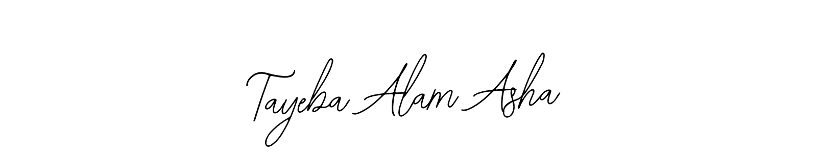 Use a signature maker to create a handwritten signature online. With this signature software, you can design (Bearetta-2O07w) your own signature for name Tayeba Alam Asha. Tayeba Alam Asha signature style 12 images and pictures png