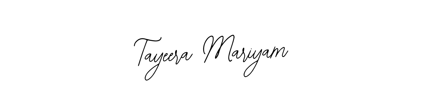 Make a beautiful signature design for name Tayeera Mariyam. With this signature (Bearetta-2O07w) style, you can create a handwritten signature for free. Tayeera Mariyam signature style 12 images and pictures png