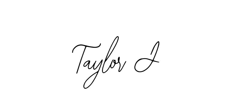 How to make Taylor J name signature. Use Bearetta-2O07w style for creating short signs online. This is the latest handwritten sign. Taylor J signature style 12 images and pictures png