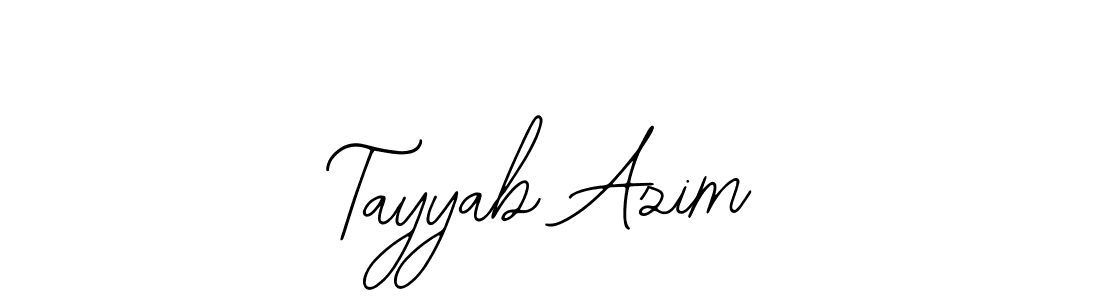 if you are searching for the best signature style for your name Tayyab Azim. so please give up your signature search. here we have designed multiple signature styles  using Bearetta-2O07w. Tayyab Azim signature style 12 images and pictures png