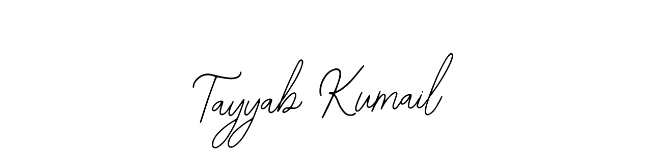 Use a signature maker to create a handwritten signature online. With this signature software, you can design (Bearetta-2O07w) your own signature for name Tayyab Kumail. Tayyab Kumail signature style 12 images and pictures png