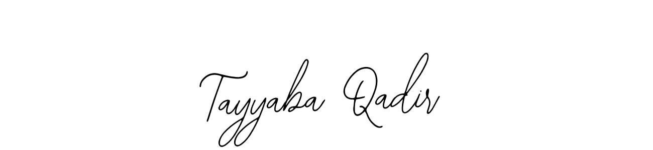 Bearetta-2O07w is a professional signature style that is perfect for those who want to add a touch of class to their signature. It is also a great choice for those who want to make their signature more unique. Get Tayyaba Qadir name to fancy signature for free. Tayyaba Qadir signature style 12 images and pictures png