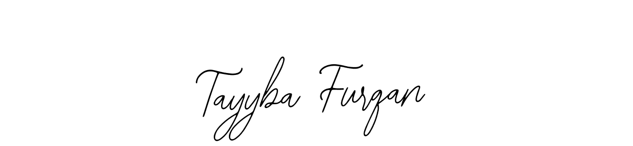 This is the best signature style for the Tayyba Furqan name. Also you like these signature font (Bearetta-2O07w). Mix name signature. Tayyba Furqan signature style 12 images and pictures png