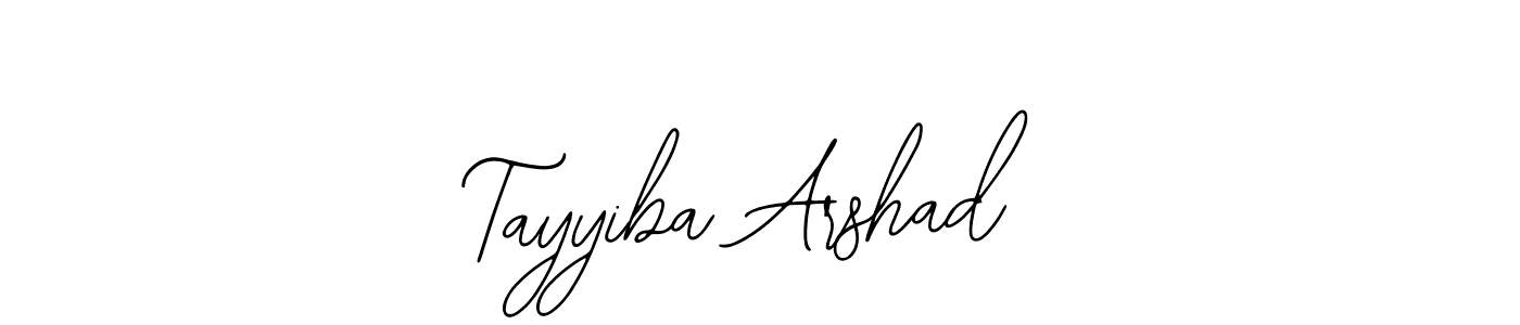 if you are searching for the best signature style for your name Tayyiba Arshad. so please give up your signature search. here we have designed multiple signature styles  using Bearetta-2O07w. Tayyiba Arshad signature style 12 images and pictures png