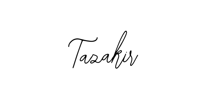 Use a signature maker to create a handwritten signature online. With this signature software, you can design (Bearetta-2O07w) your own signature for name Tazakir. Tazakir signature style 12 images and pictures png