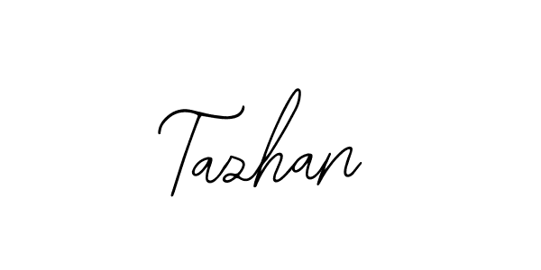 How to make Tazhan name signature. Use Bearetta-2O07w style for creating short signs online. This is the latest handwritten sign. Tazhan signature style 12 images and pictures png