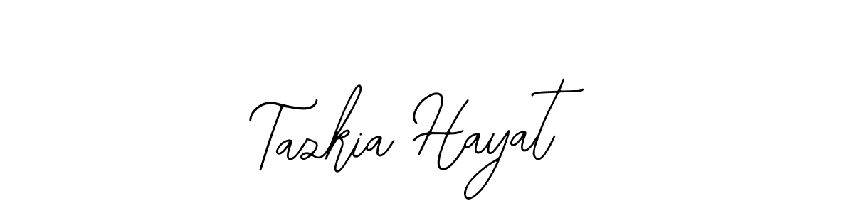 if you are searching for the best signature style for your name Tazkia Hayat. so please give up your signature search. here we have designed multiple signature styles  using Bearetta-2O07w. Tazkia Hayat signature style 12 images and pictures png