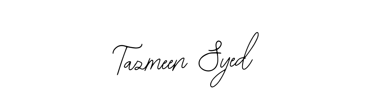Design your own signature with our free online signature maker. With this signature software, you can create a handwritten (Bearetta-2O07w) signature for name Tazmeen Syed. Tazmeen Syed signature style 12 images and pictures png