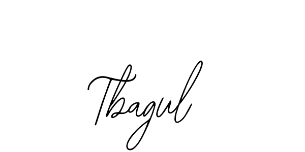 How to make Tbagul name signature. Use Bearetta-2O07w style for creating short signs online. This is the latest handwritten sign. Tbagul signature style 12 images and pictures png