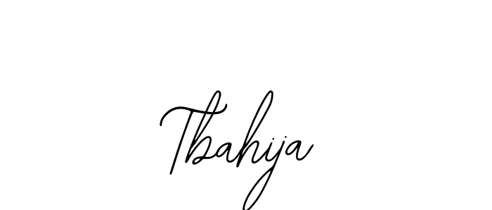 Similarly Bearetta-2O07w is the best handwritten signature design. Signature creator online .You can use it as an online autograph creator for name Tbahija. Tbahija signature style 12 images and pictures png