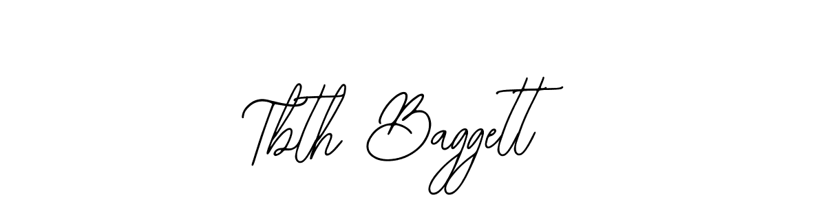 Bearetta-2O07w is a professional signature style that is perfect for those who want to add a touch of class to their signature. It is also a great choice for those who want to make their signature more unique. Get Tbth Baggett name to fancy signature for free. Tbth Baggett signature style 12 images and pictures png