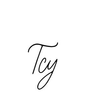 Use a signature maker to create a handwritten signature online. With this signature software, you can design (Bearetta-2O07w) your own signature for name Tcy. Tcy signature style 12 images and pictures png