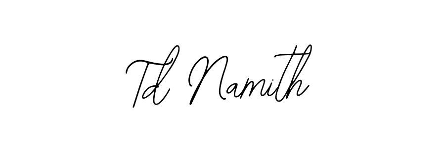 Create a beautiful signature design for name Td Namith. With this signature (Bearetta-2O07w) fonts, you can make a handwritten signature for free. Td Namith signature style 12 images and pictures png