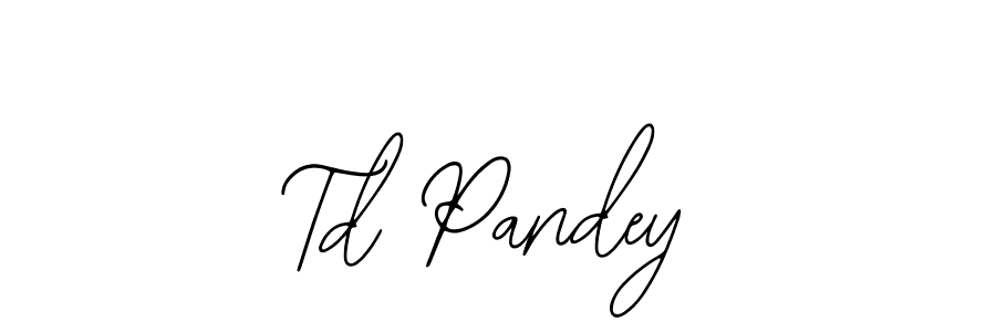 Make a beautiful signature design for name Td Pandey. Use this online signature maker to create a handwritten signature for free. Td Pandey signature style 12 images and pictures png