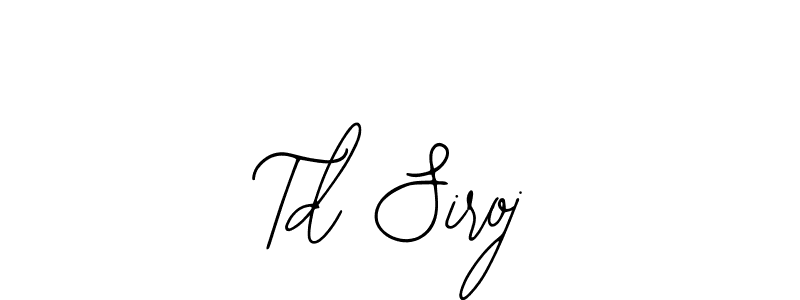 Also You can easily find your signature by using the search form. We will create Td Siroj name handwritten signature images for you free of cost using Bearetta-2O07w sign style. Td Siroj signature style 12 images and pictures png
