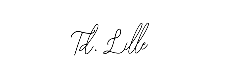 Also You can easily find your signature by using the search form. We will create Td. Lille name handwritten signature images for you free of cost using Bearetta-2O07w sign style. Td. Lille signature style 12 images and pictures png