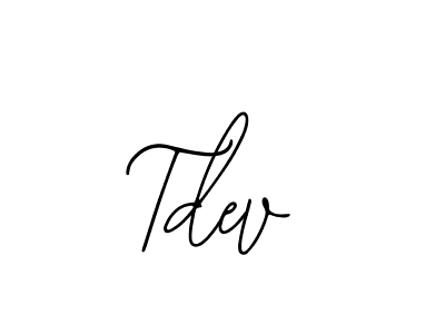 Also we have Tdev name is the best signature style. Create professional handwritten signature collection using Bearetta-2O07w autograph style. Tdev signature style 12 images and pictures png