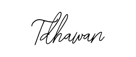 You should practise on your own different ways (Bearetta-2O07w) to write your name (Tdhawan) in signature. Don't let someone else do it for you. Tdhawan signature style 12 images and pictures png