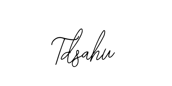 How to make Tdsahu name signature. Use Bearetta-2O07w style for creating short signs online. This is the latest handwritten sign. Tdsahu signature style 12 images and pictures png