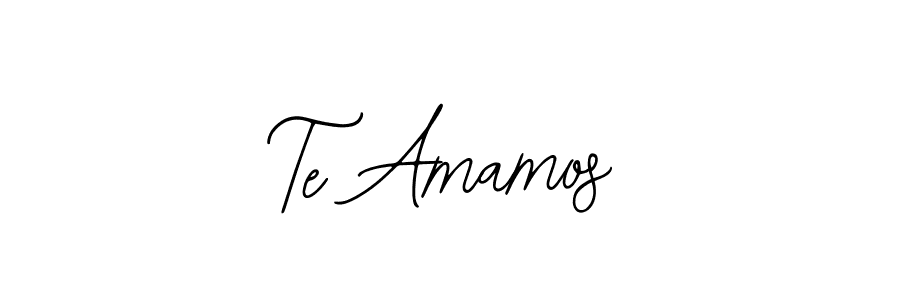Bearetta-2O07w is a professional signature style that is perfect for those who want to add a touch of class to their signature. It is also a great choice for those who want to make their signature more unique. Get Te Amamos name to fancy signature for free. Te Amamos signature style 12 images and pictures png