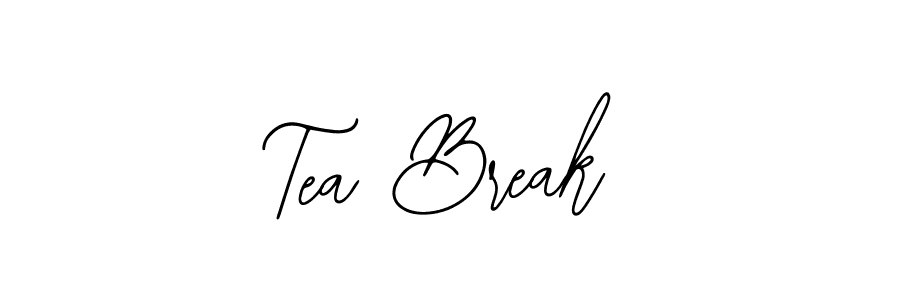 The best way (Bearetta-2O07w) to make a short signature is to pick only two or three words in your name. The name Tea Break include a total of six letters. For converting this name. Tea Break signature style 12 images and pictures png