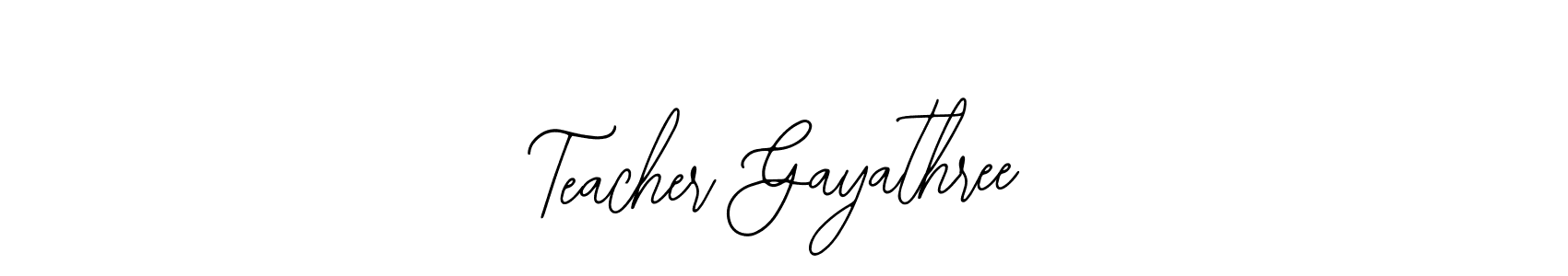 Create a beautiful signature design for name Teacher Gayathree. With this signature (Bearetta-2O07w) fonts, you can make a handwritten signature for free. Teacher Gayathree signature style 12 images and pictures png