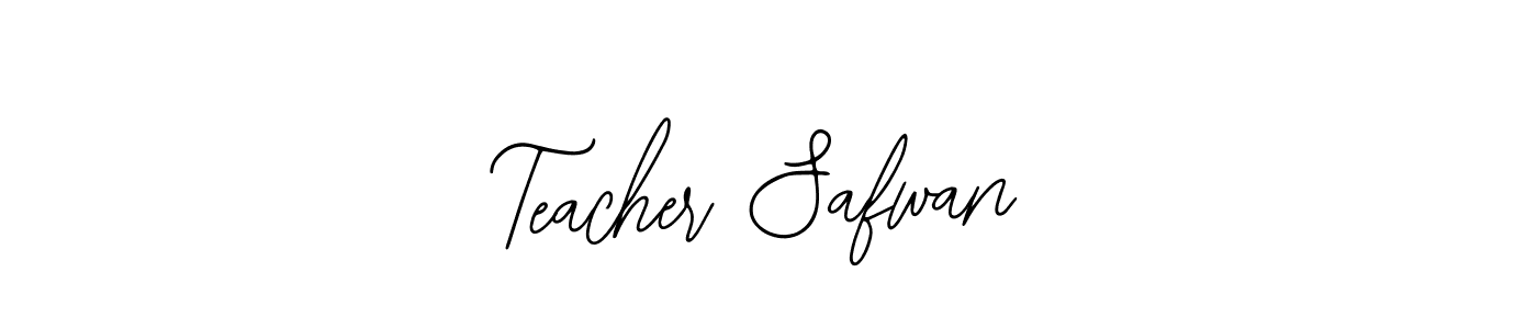 Also You can easily find your signature by using the search form. We will create Teacher Safwan name handwritten signature images for you free of cost using Bearetta-2O07w sign style. Teacher Safwan signature style 12 images and pictures png