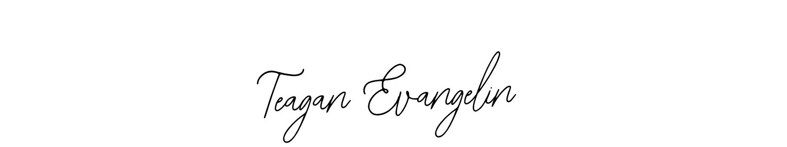 How to make Teagan Evangelin signature? Bearetta-2O07w is a professional autograph style. Create handwritten signature for Teagan Evangelin name. Teagan Evangelin signature style 12 images and pictures png