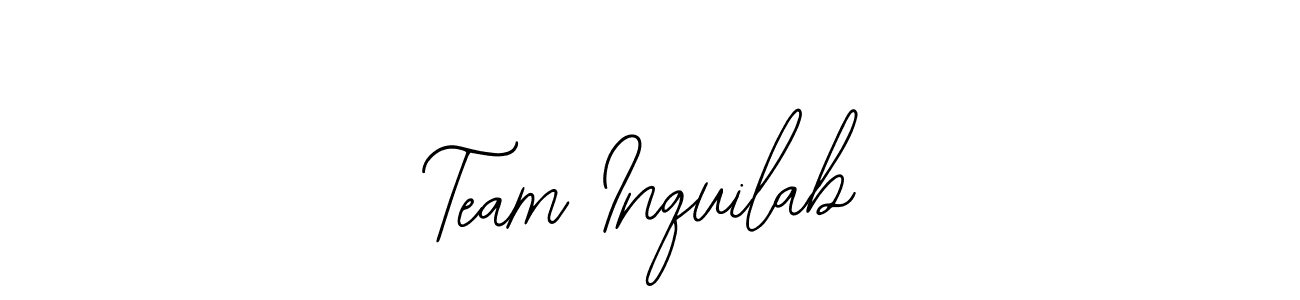 Create a beautiful signature design for name Team Inquilab. With this signature (Bearetta-2O07w) fonts, you can make a handwritten signature for free. Team Inquilab signature style 12 images and pictures png