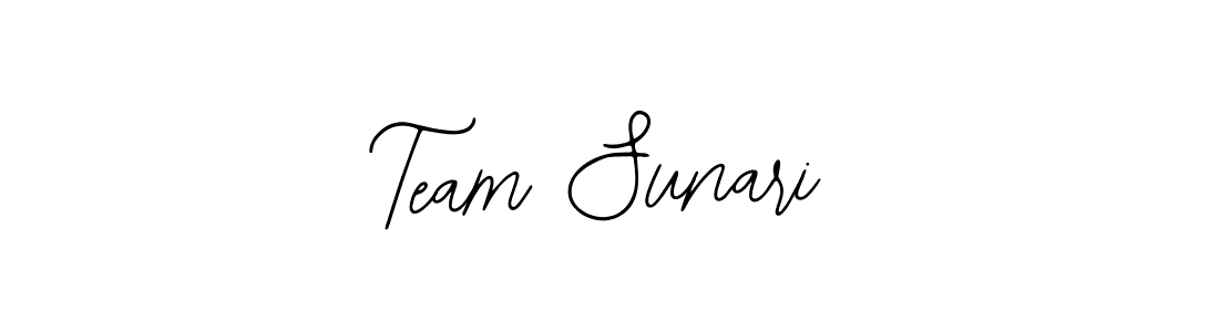 You should practise on your own different ways (Bearetta-2O07w) to write your name (Team Sunari) in signature. don't let someone else do it for you. Team Sunari signature style 12 images and pictures png