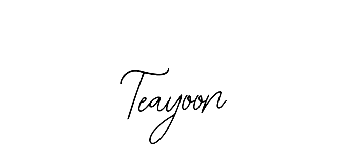 How to make Teayoon signature? Bearetta-2O07w is a professional autograph style. Create handwritten signature for Teayoon name. Teayoon signature style 12 images and pictures png