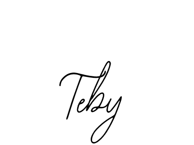 Make a beautiful signature design for name Teby. With this signature (Bearetta-2O07w) style, you can create a handwritten signature for free. Teby signature style 12 images and pictures png