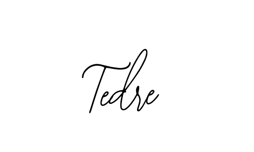 Use a signature maker to create a handwritten signature online. With this signature software, you can design (Bearetta-2O07w) your own signature for name Tedre. Tedre signature style 12 images and pictures png