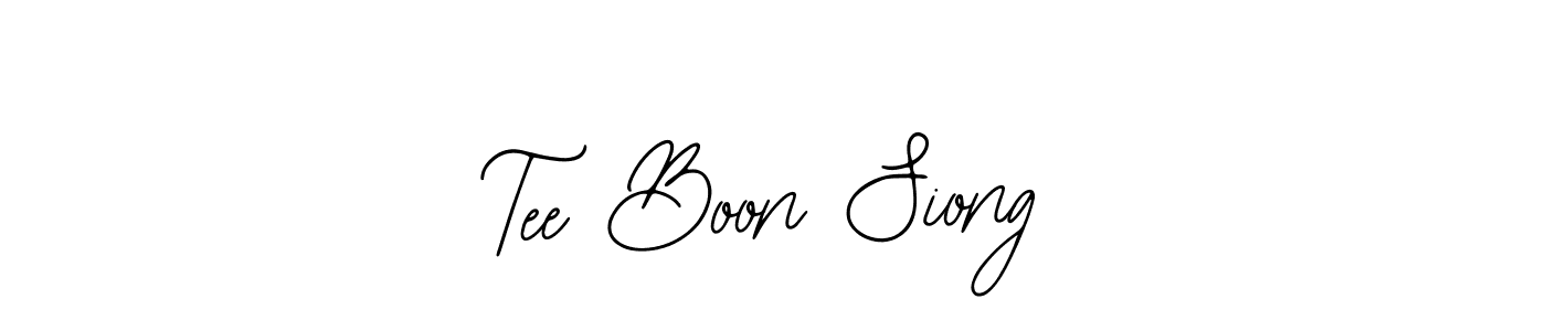 Create a beautiful signature design for name Tee Boon Siong. With this signature (Bearetta-2O07w) fonts, you can make a handwritten signature for free. Tee Boon Siong signature style 12 images and pictures png