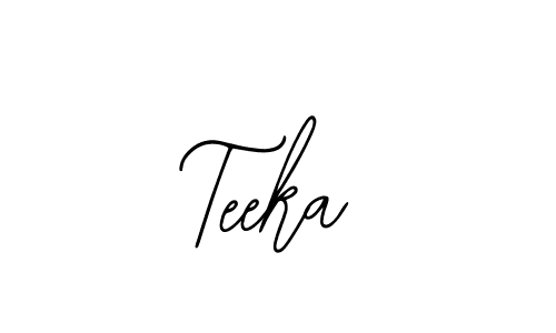 if you are searching for the best signature style for your name Teeka. so please give up your signature search. here we have designed multiple signature styles  using Bearetta-2O07w. Teeka signature style 12 images and pictures png