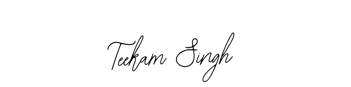 Design your own signature with our free online signature maker. With this signature software, you can create a handwritten (Bearetta-2O07w) signature for name Teekam Singh. Teekam Singh signature style 12 images and pictures png