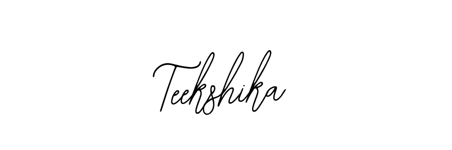 How to make Teekshika name signature. Use Bearetta-2O07w style for creating short signs online. This is the latest handwritten sign. Teekshika signature style 12 images and pictures png