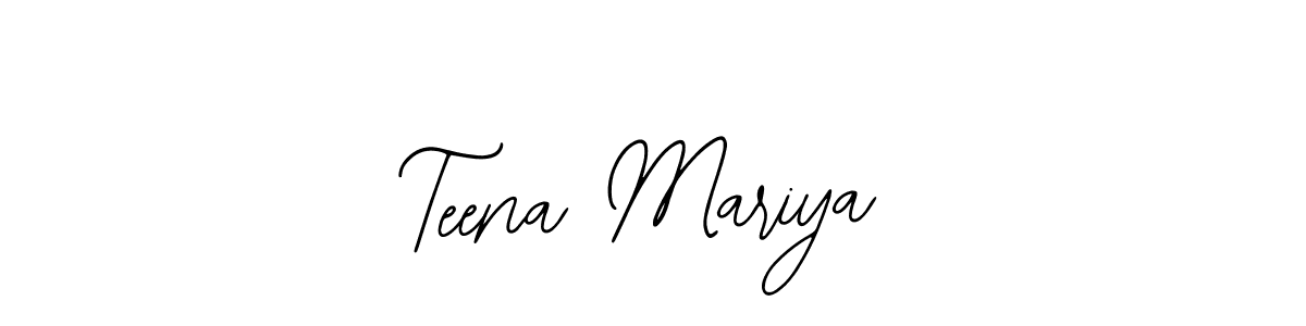 Bearetta-2O07w is a professional signature style that is perfect for those who want to add a touch of class to their signature. It is also a great choice for those who want to make their signature more unique. Get Teena Mariya name to fancy signature for free. Teena Mariya signature style 12 images and pictures png