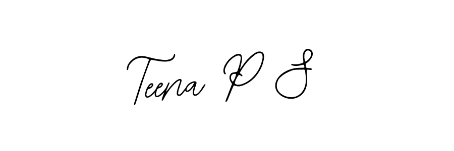 This is the best signature style for the Teena P S name. Also you like these signature font (Bearetta-2O07w). Mix name signature. Teena P S signature style 12 images and pictures png
