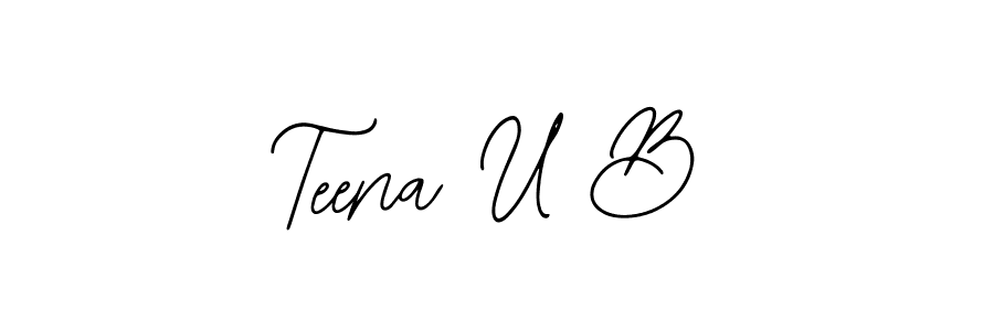 How to Draw Teena U B signature style? Bearetta-2O07w is a latest design signature styles for name Teena U B. Teena U B signature style 12 images and pictures png