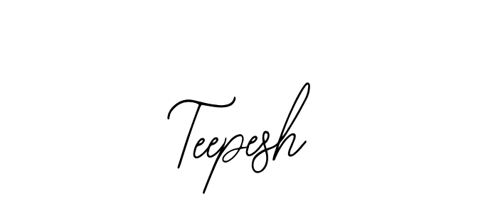 How to make Teepesh name signature. Use Bearetta-2O07w style for creating short signs online. This is the latest handwritten sign. Teepesh signature style 12 images and pictures png