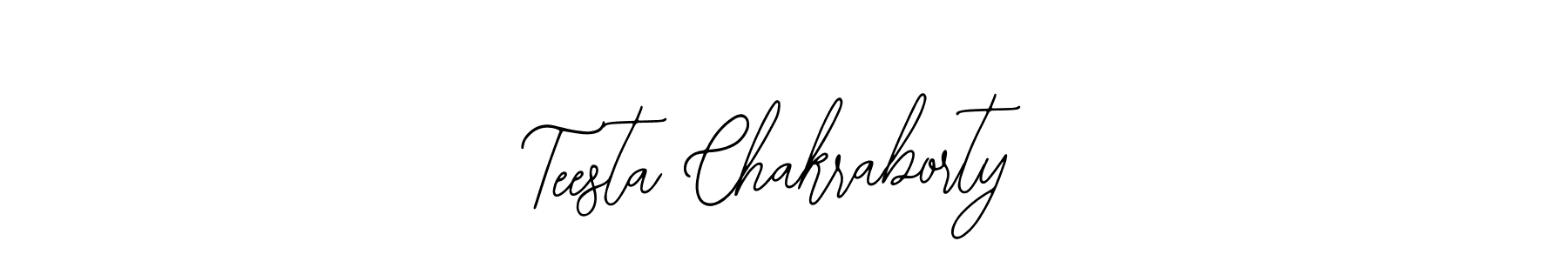 How to make Teesta Chakraborty name signature. Use Bearetta-2O07w style for creating short signs online. This is the latest handwritten sign. Teesta Chakraborty signature style 12 images and pictures png