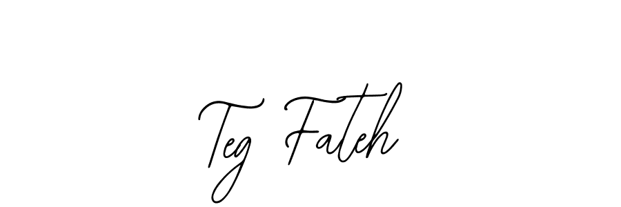 You should practise on your own different ways (Bearetta-2O07w) to write your name (Teg Fateh) in signature. don't let someone else do it for you. Teg Fateh signature style 12 images and pictures png