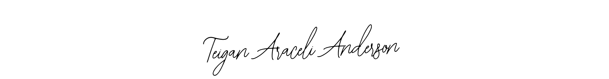 Also You can easily find your signature by using the search form. We will create Teigan Araceli Anderson name handwritten signature images for you free of cost using Bearetta-2O07w sign style. Teigan Araceli Anderson signature style 12 images and pictures png